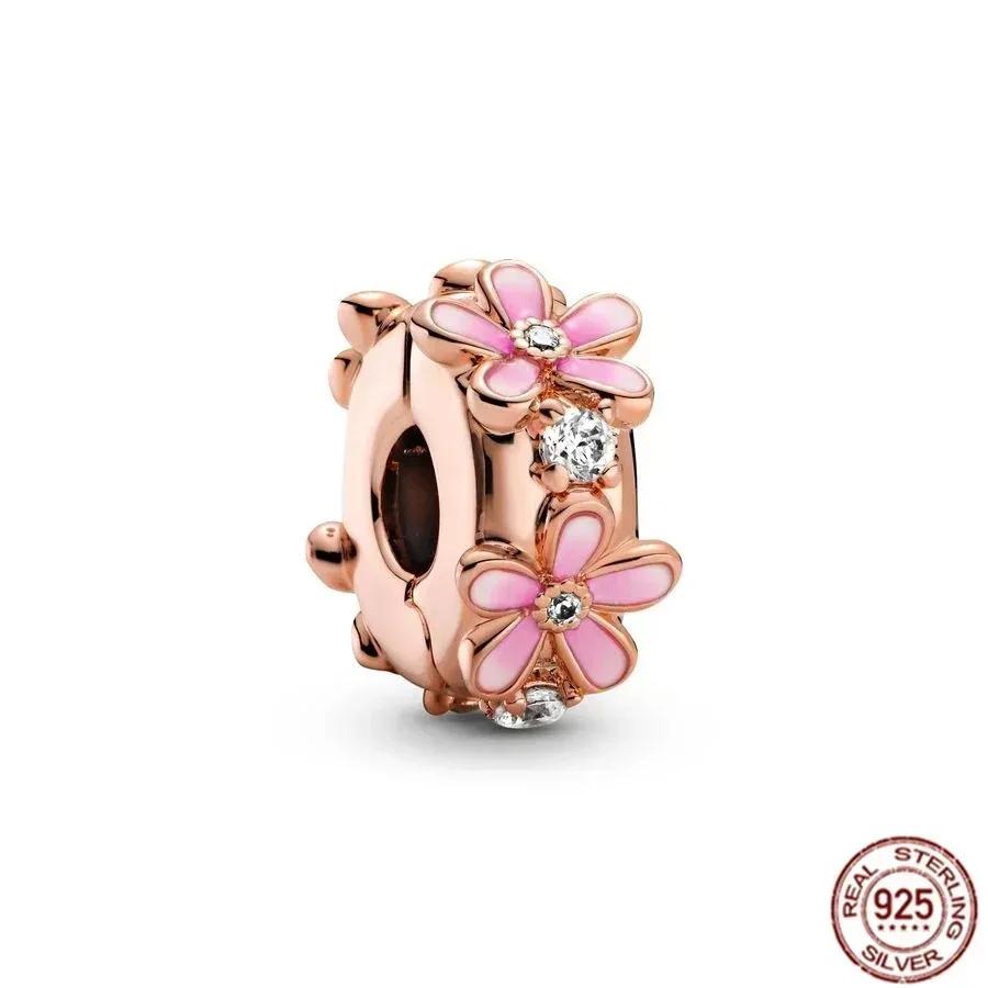 Starfish Shell Clip Charms Heart & Pavé Clip Fit Original Copper Beads For Women Necklace Bracelet Diy Jewelry Gift