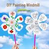 DIY Children's Windmill Painting Kit: Handmade Doodle Coloring and Craft Pack for Kids' Creativity