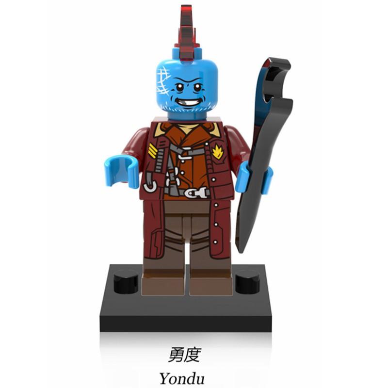 Compatible Guardians of the Galaxy Minifigures Star-Lord Gamora Rocket Yondu Marvel Building Blocks Kids Toys X0159