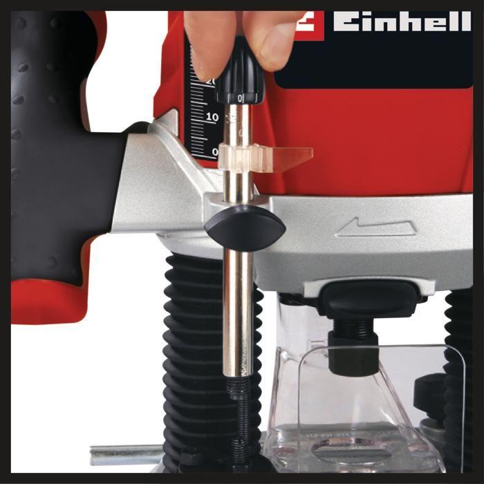 Einhell défonceuse te-ro 1255 (1200 w, longueur du câble d'alimentation : 3 m, revêtement softgrip, livré avec accessoires)