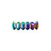 Colorful Gradient Metal Fangs Tooth Gems - Hip-Hop Rap Mouth Guard Decoration