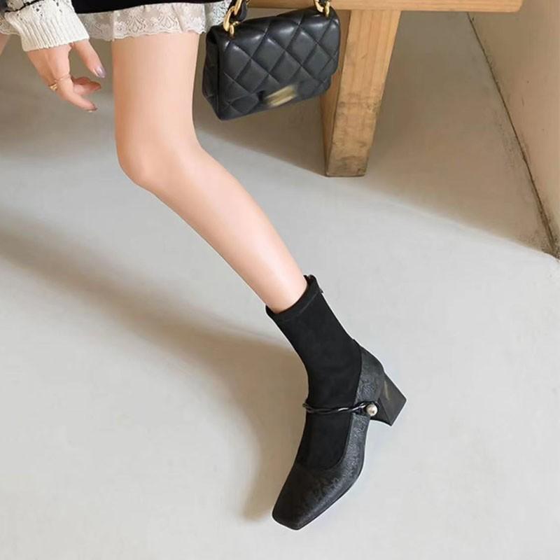 Fashion Hot Selling 2025 new Fashion Women Ankle Boots Leather Boots High Heel 8cm Ladies Shoes Side Montage Short Boots for Women Shoes