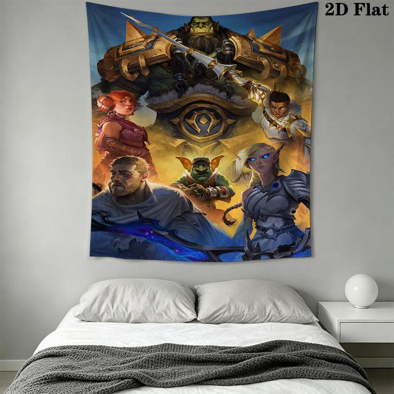 World Warcraft Official Magazine Tapestry Background Cloth Wallmounted Wall Covering Decoration Atmospheric Background Cloth Soft