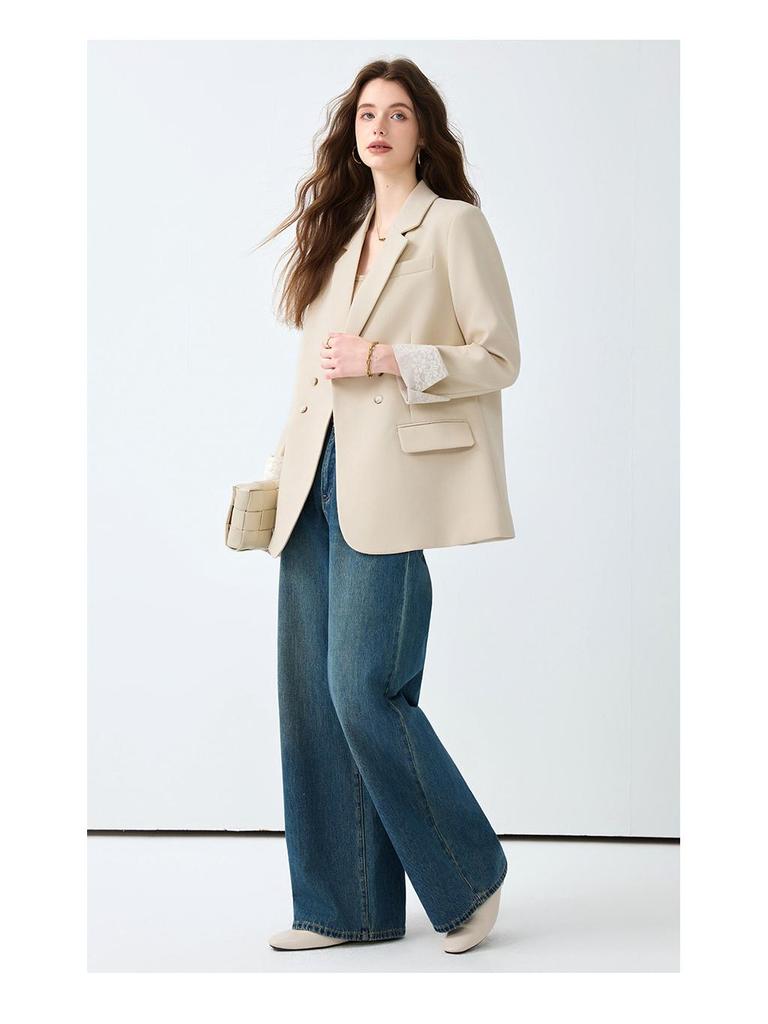 2025 Women's Korean Style High-End Long Sleeve Suit Jacket
