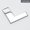 Custom 3D Car Number Alphabet Stickers Zinc Alloy Metal Chrome Emblem Scratch Proof Durable for Auto Badge Motorcycle Laptop Decor