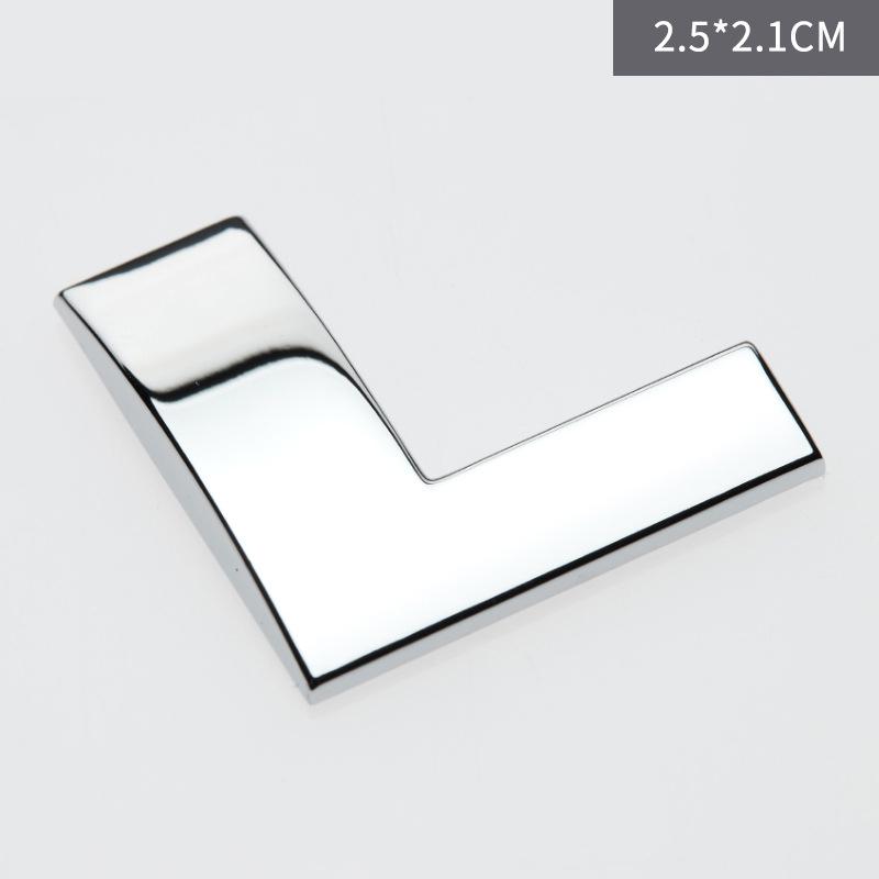 Custom 3D Car Number Alphabet Stickers Zinc Alloy Metal Chrome Emblem Scratch Proof Durable for Auto Badge Motorcycle Laptop Decor
