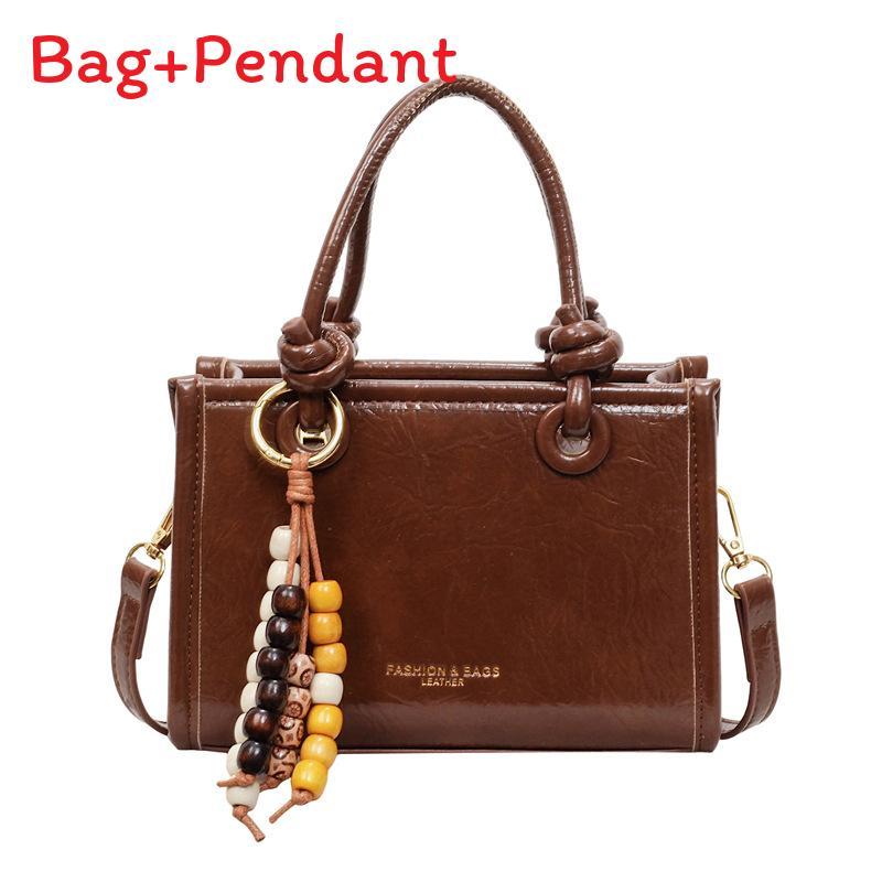 Urban Style Pu Small Crossbody Bag With Stitching Details For Casual Outings