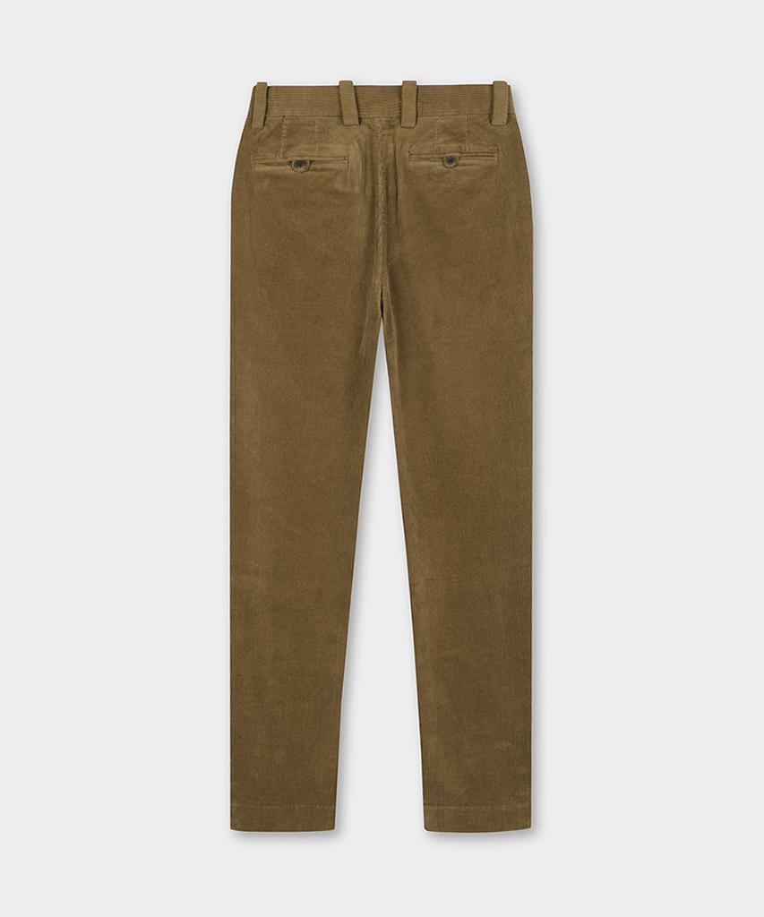 BROOKS BROTHERS Slim Fit 8W Corduroy Pants (Brown) (Bbpcmm47554Ew)