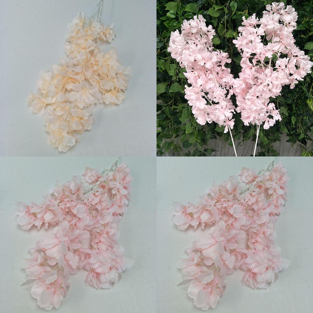 Silk Cherry Blossom Garland With Snow Finish For Party And Photography Backgrounds