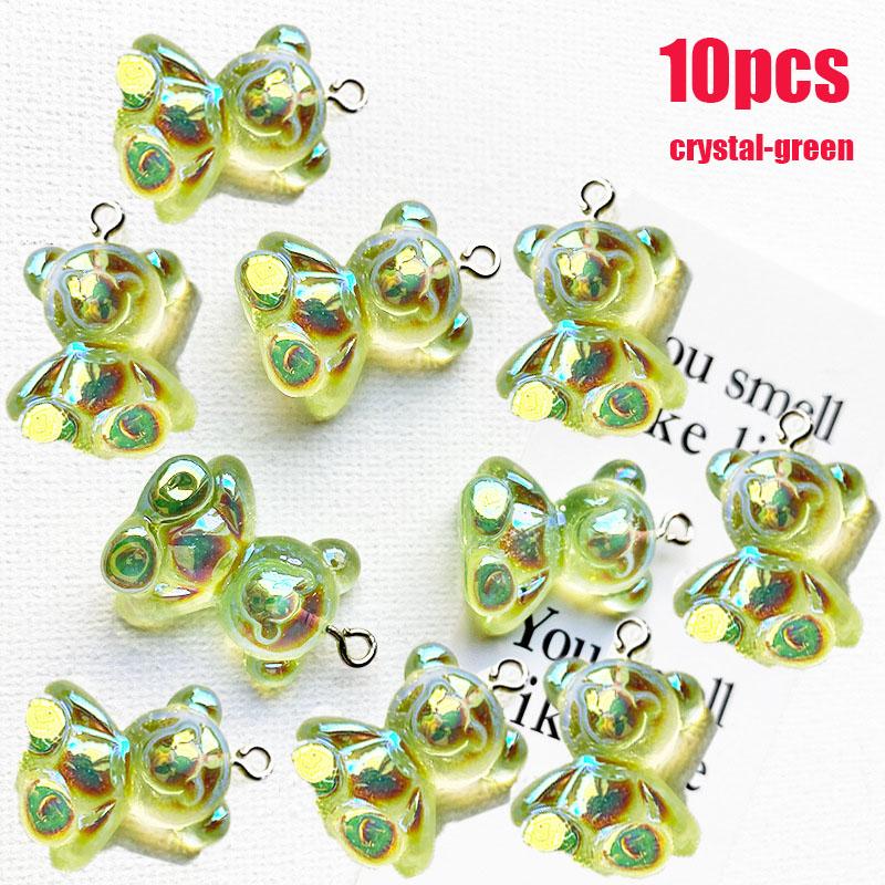 10/50 Stück Bunte Gummibärchen Anhänger Charms für Halskette Armband DIY Ohrringe Schmuck Bären Valentinstagsgeschenk 2,1*1,1cm