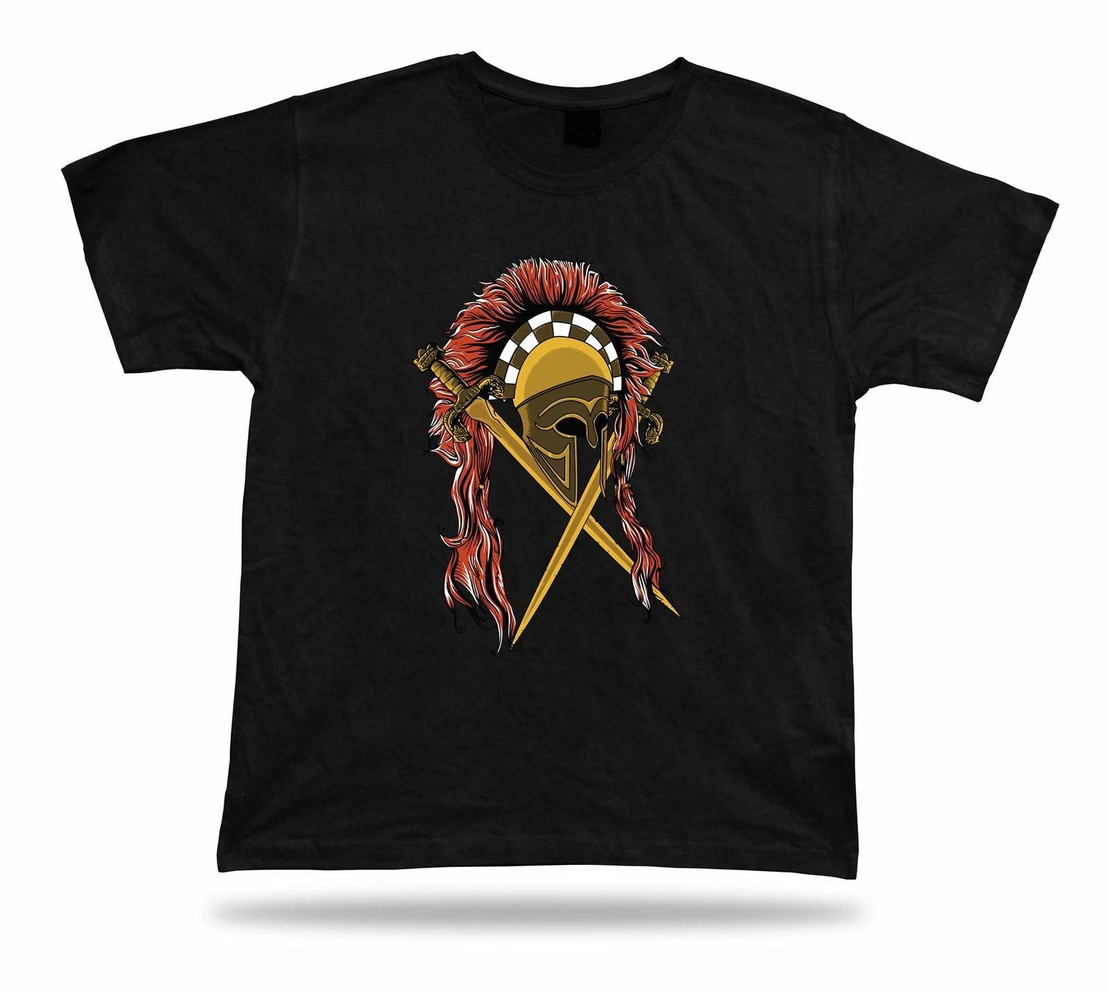 Sword and Helmet Warrior cool awesome stylish modern tshirt tee design apparel XL