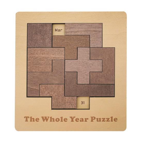 Daily Calendar Puzzle Wooden Puzzle Toy 365 Date Daily Challenge Puzzle Game The Whole Year Puzzle Calendar Gift for Men Women Kids
