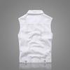 3 Colors Vintage Mens Sleeveless Ripped Jeans Vest Denim Waistcoats Plus Size S-5XL