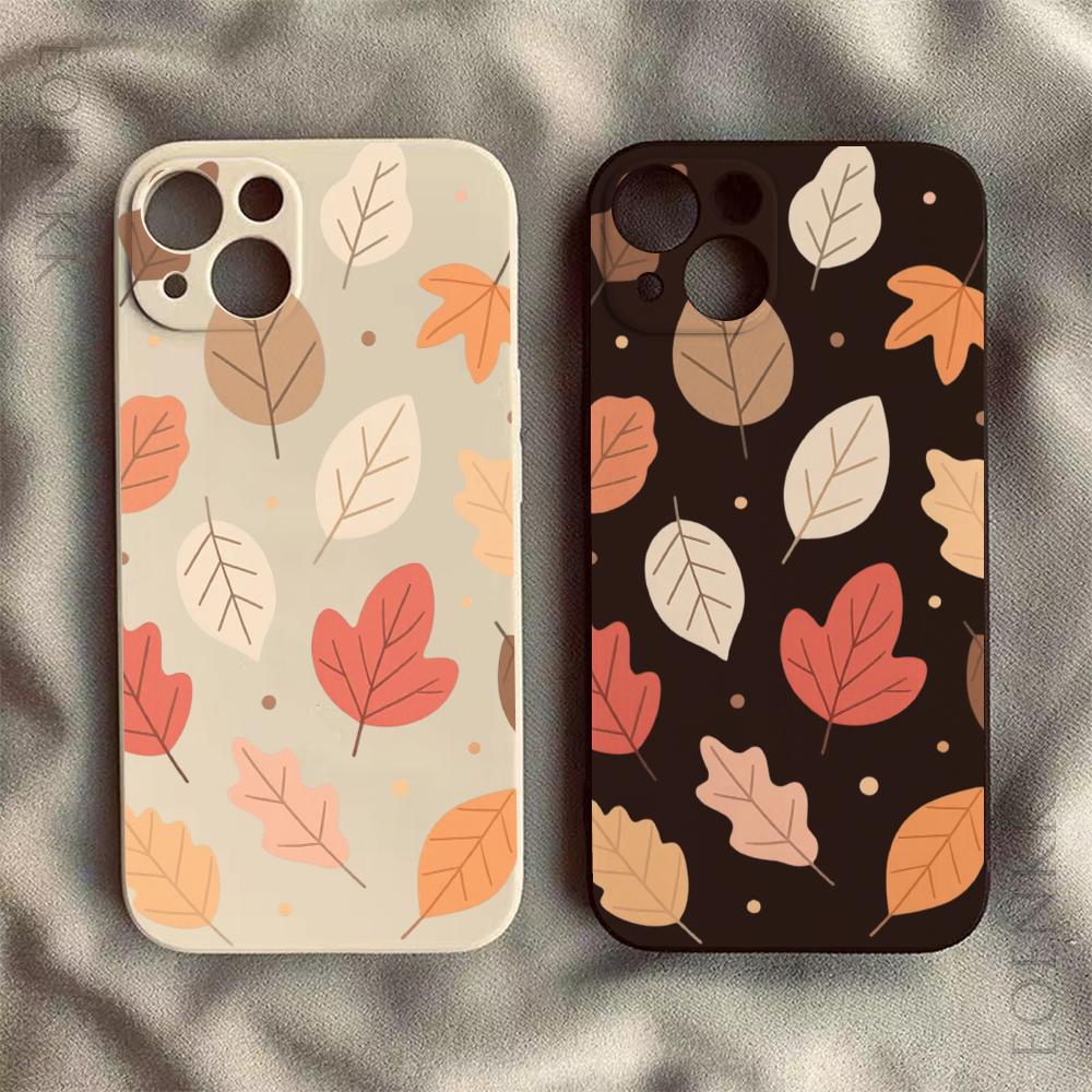 Autumn Leaves Pattern Soft TPU Phone Case for Xiaomi Redmi Note 14 13 12 11 10 9 8 7 Pro Shockproof Anti-Slip Cover