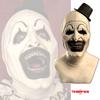 Gruselige Halloween-Clownmaske Kopfschmuck für Cosplay und Partys Schreckliches weißes Latex