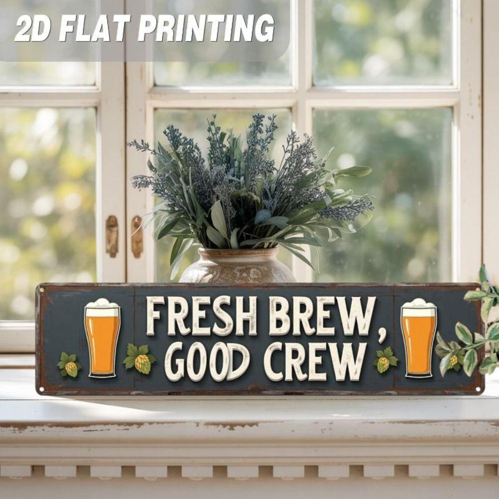 Retro Metal Wall Art for Home Office Beer Bar Decor