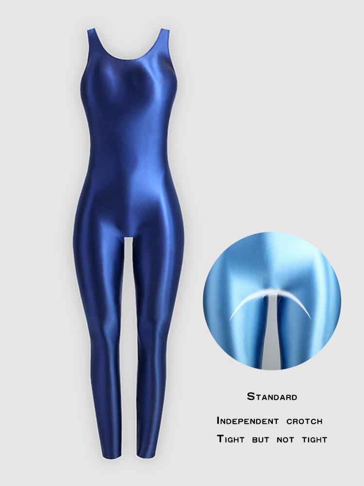 Body da Fitness Scintillante da Donna con Canotta e Leggings 9/10