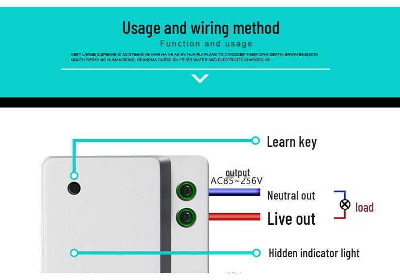 Wireless 220V Remote Control Switch: 10A Relay Receiver for Home Lighting