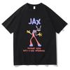 Jax Purple Rabbit Anime Print T Shirts Funny Digital Circus Characters Graphic Clothes Fashion Cotton Short Sleeve Women Unisex Tee