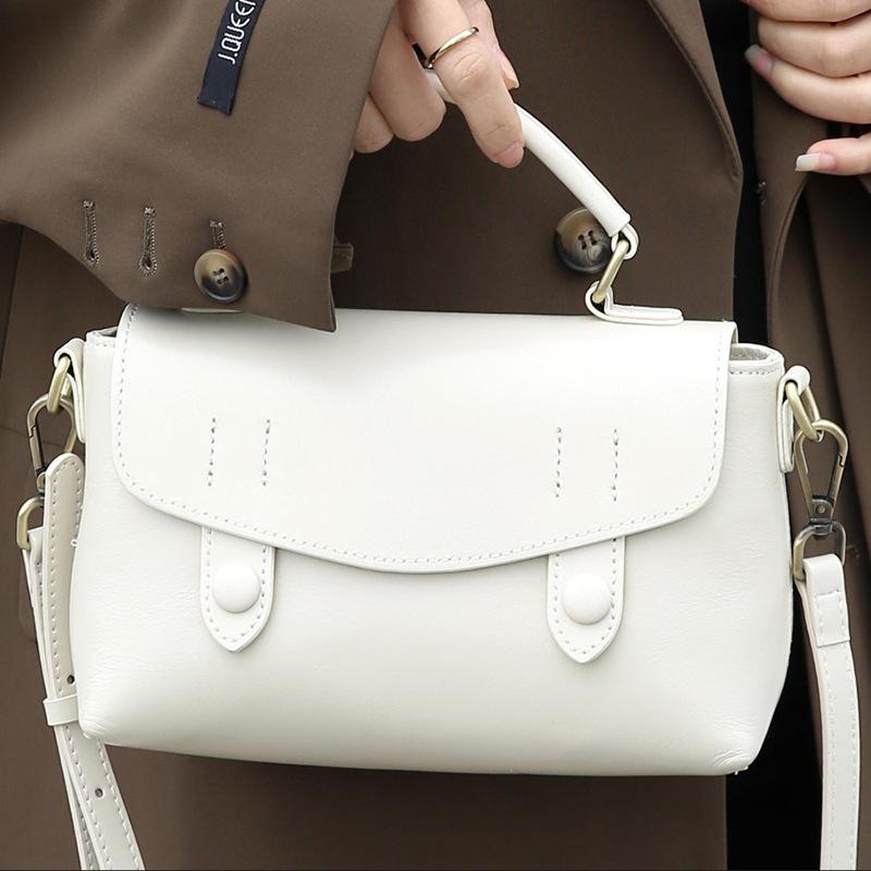 First Layer Cowhide Women Handbag Fashion Retro Women s Crossbody Bag Trend Shoulder Small Square Bag for women