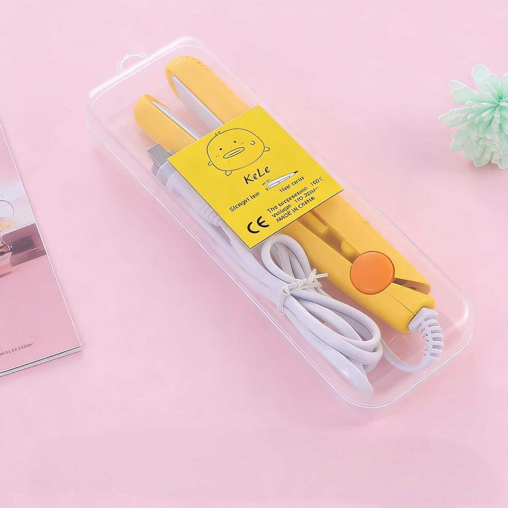 Compact Dual-Use Straightener & Curler for Bangs – Portable Flat Iron & Curling Wand