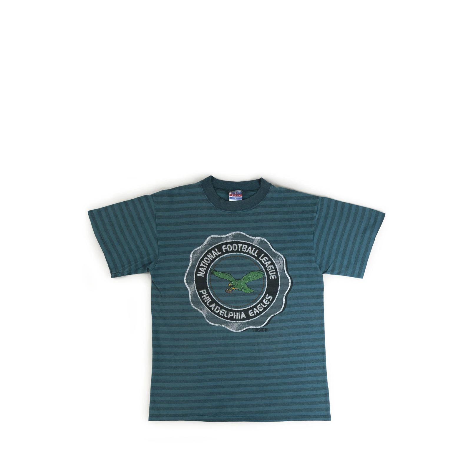 Vintage 1990 s Philadelphia Eagles Striped Tee Shirt L