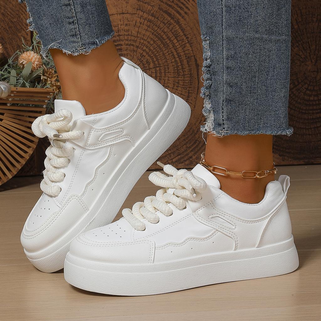 Women's Sneakers 2025 Spring and Autum New Niche Fashion Design Thick-Soled Bread Shoes Students Versatile Casual Sneakers