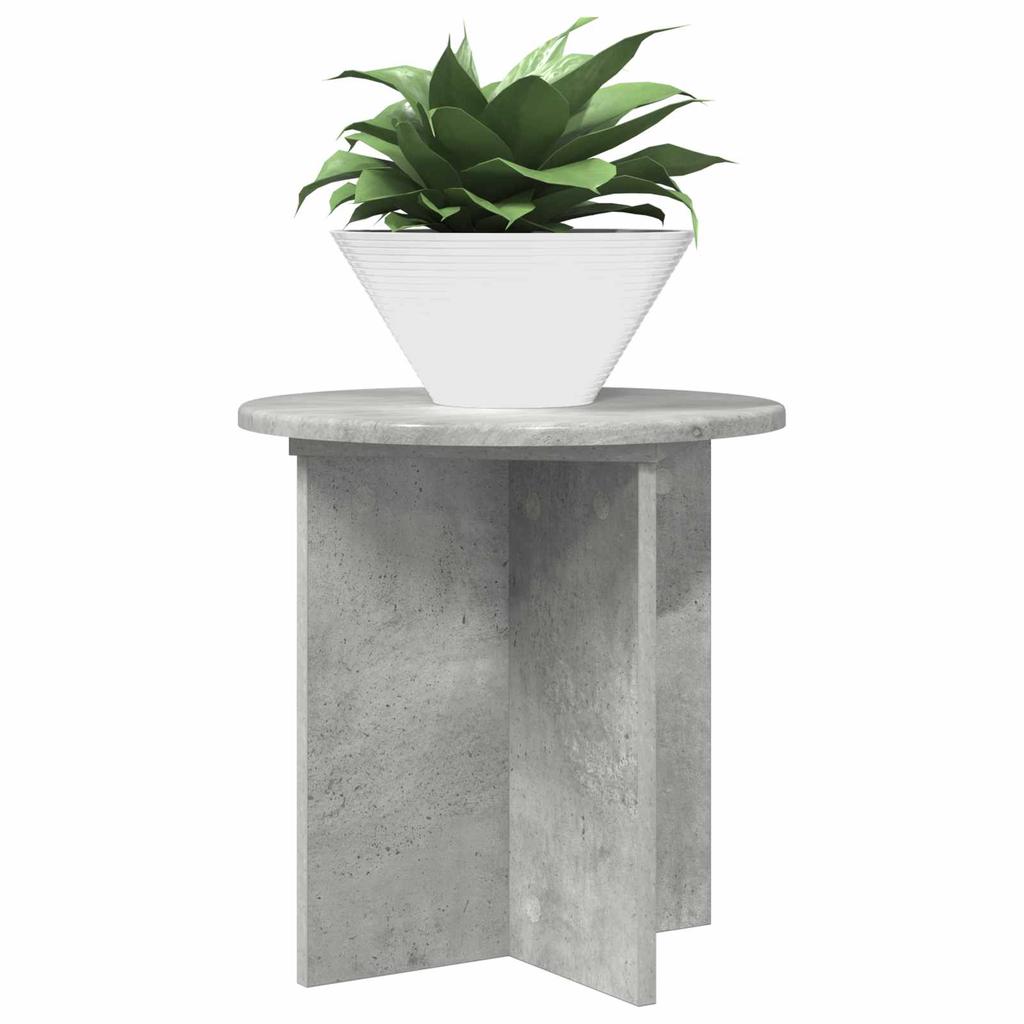 Plant Stand 2 pcs Concrete Grey 40 x 40 x 40 cm Engineered Wood