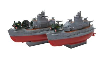 Chibimaru Fleet Series No.17 EX-1 Chibimaru Fleet I-400 Class Submarine Set of 2 (Includes Etched Parts & Wooden Deck Stickers)