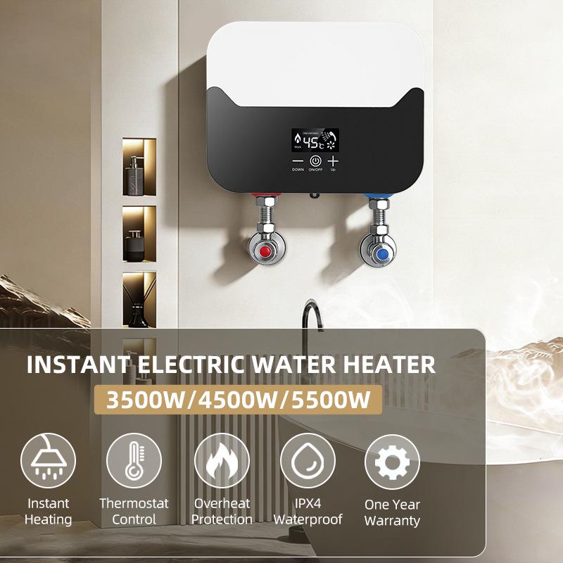 Smart 5500W 220V Instant Electric Water Heater for Under-Counter Kitchen Use