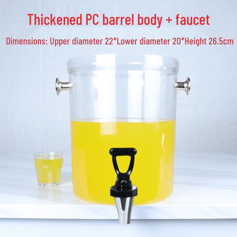 Stainless Steel Transparent Beverage Dispenser for Milk Tea & Fruit Juice