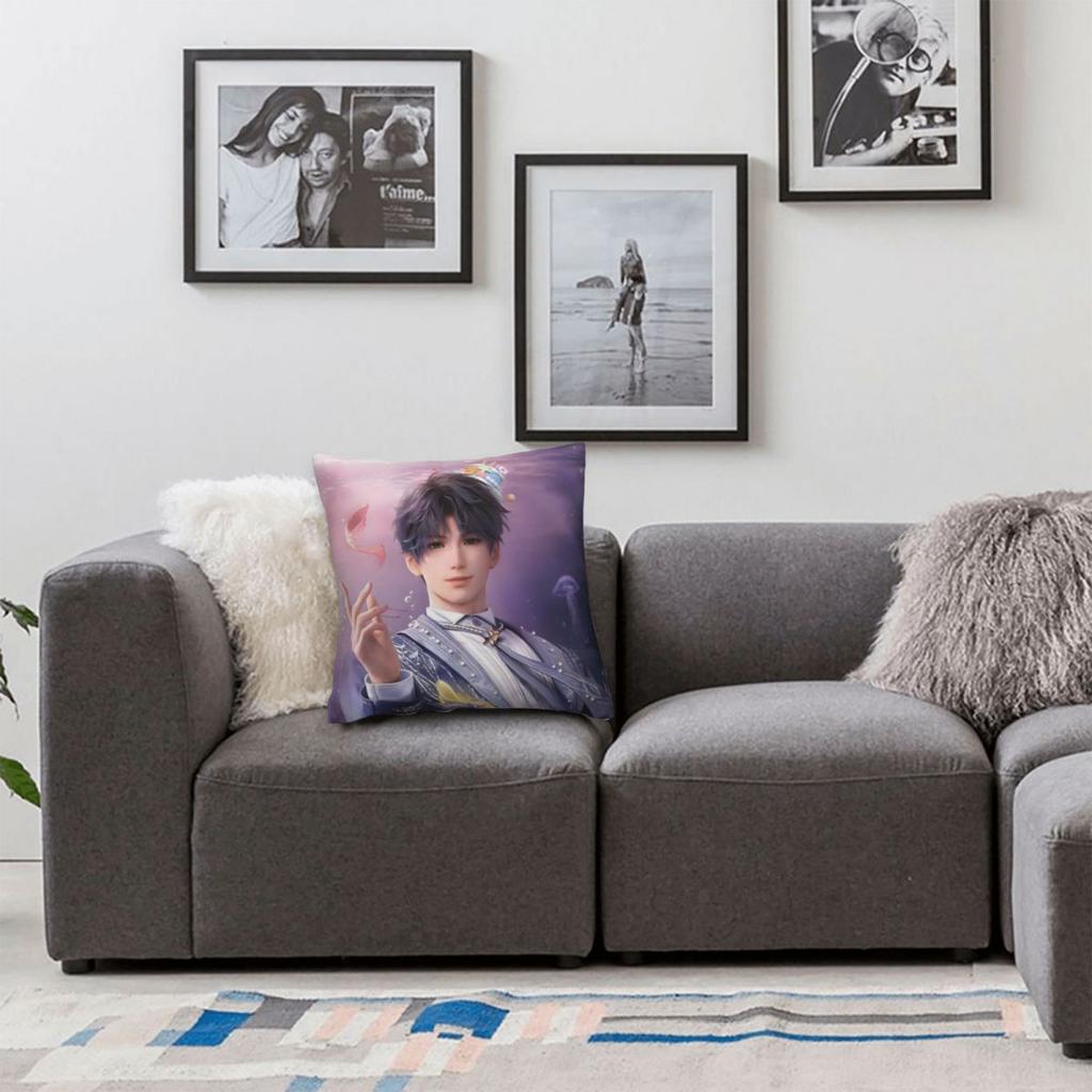 Liefde En Diepe Ruimte Rafayel Kussensloop Bedrukking Polyester Kussenhoes Decoraties Sierkussenhoes Hoes Huis Ritssluiting 18''