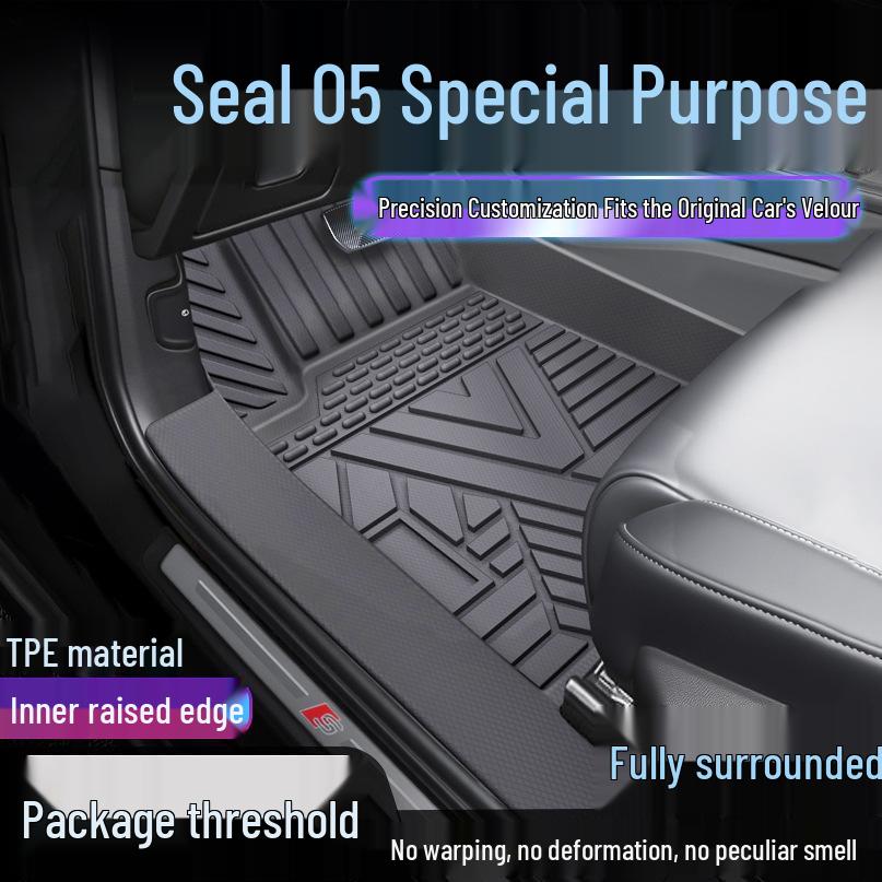 BYD Seal 05 DMi Waterproof TPE Floor Mats with Door Sill Protection Single-layer Upgrade: TPE mats