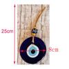 Bohemian Evil Eye Glass Wall Hanging, Turkish Nazar Amulet With Jute Rope, 2 Sizes For Home & Car Decor