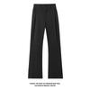 Men Black Draped Straight Flared Casual Long Suit Trousers