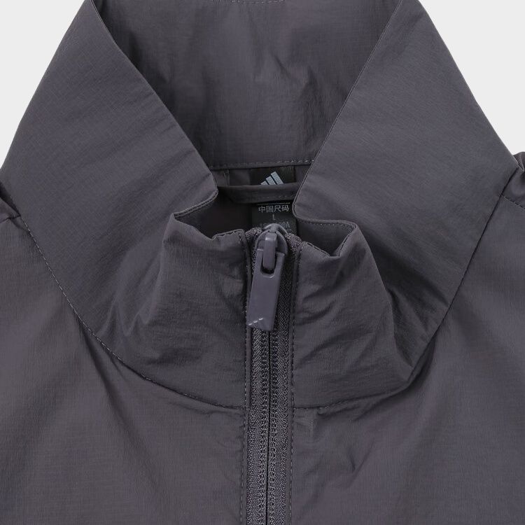 Adidas St Fl Mh Wv Jacket Comfortable Stand Collar Zipper Long Sleeve Men Jacket Gray JZ8409