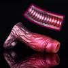 Fantasy Ribbed Dildo Open Ended Sheath Silicone  Sleeve Men  Enlargement Masturbators