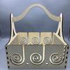 Laser-Cut Wooden Yarn Box Multifunctional Yarn Holder For Home Use