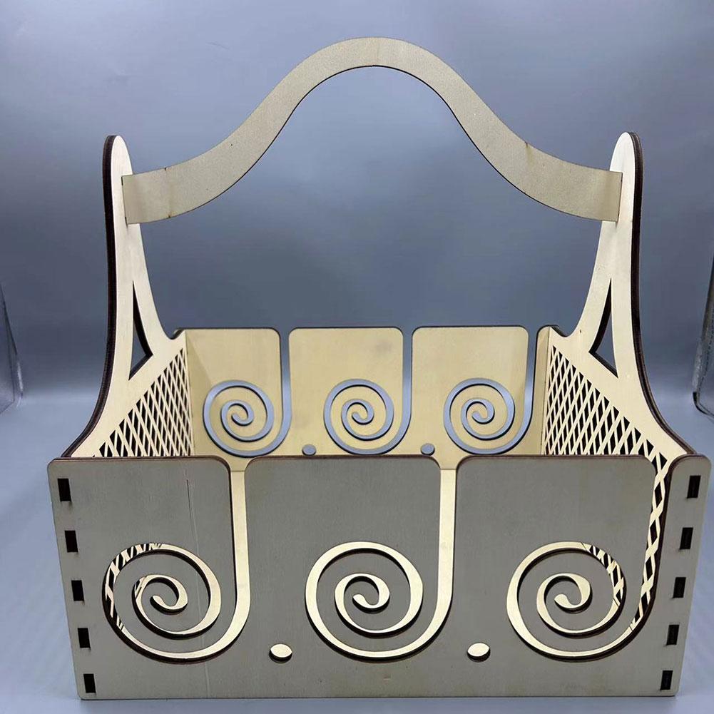 Laser-Cut Wooden Yarn Box Multifunctional Yarn Holder For Home Use