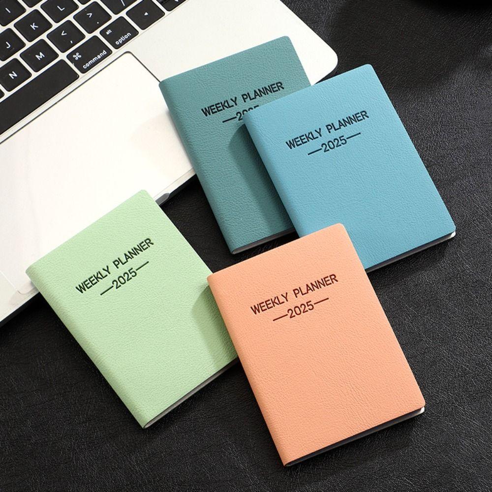 With Calendar 2025 Planner Notebook Angličtina Denní Týdenní Měsíční Plánovač 2025 Agenda Book Students