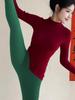 Women's Christmas Red Pilates & Yoga Suit: Stunning Winter Long Sleeve Sport Top & Fitness Set 2025