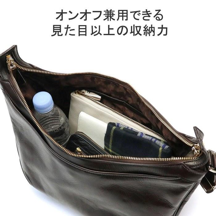 [Aniari] Shoulder Bag Antique Leather Men's Dark Orange Free Size