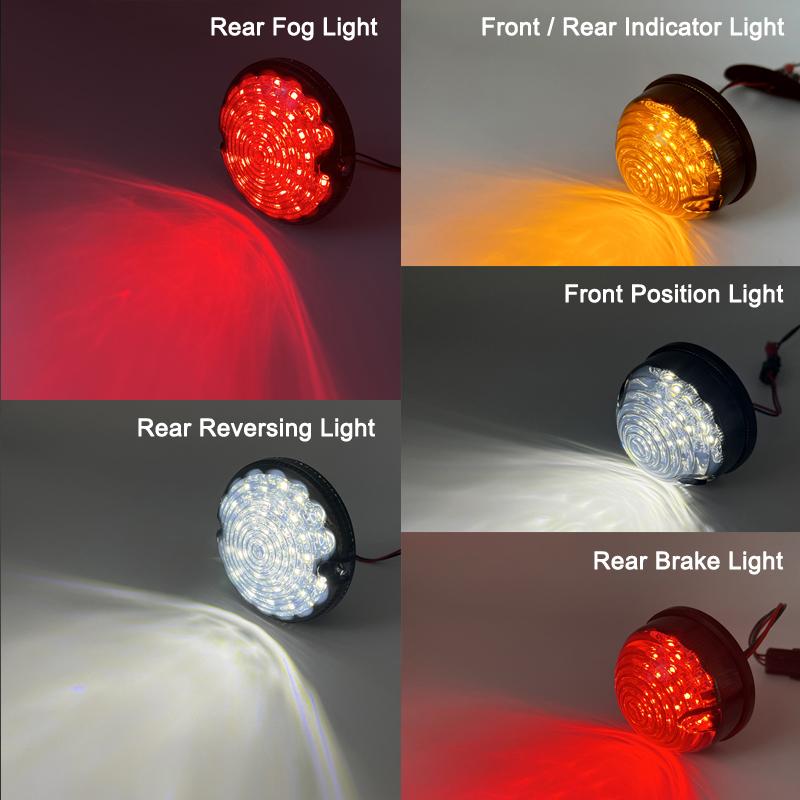 For Land Rover Defender 1983-2016 Smoked Lens Upgrade Complete Kits LED Rear Tail Lamp Fog Reverse Front Side Indicator Light BQ7