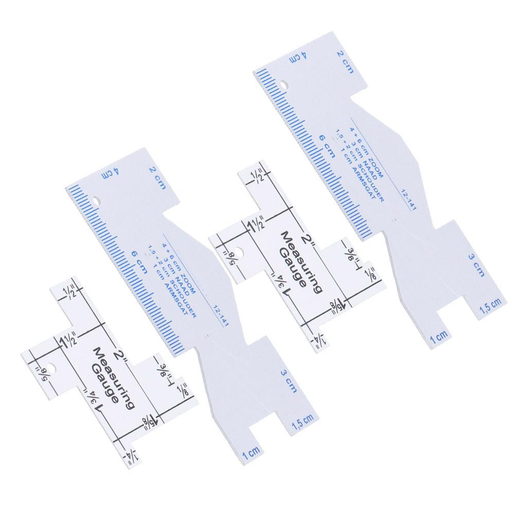 Righello in Alluminio da Cucito Irregolare Calibro di Misurazione Spessore Strumenti da Sarto per Patchwork e Quilt