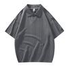 Vêtements amples tendance pour hommes Marque tendance T-shirt à manches courtes étudiant Hauts Manches courtes Grande taille Revers rond POL