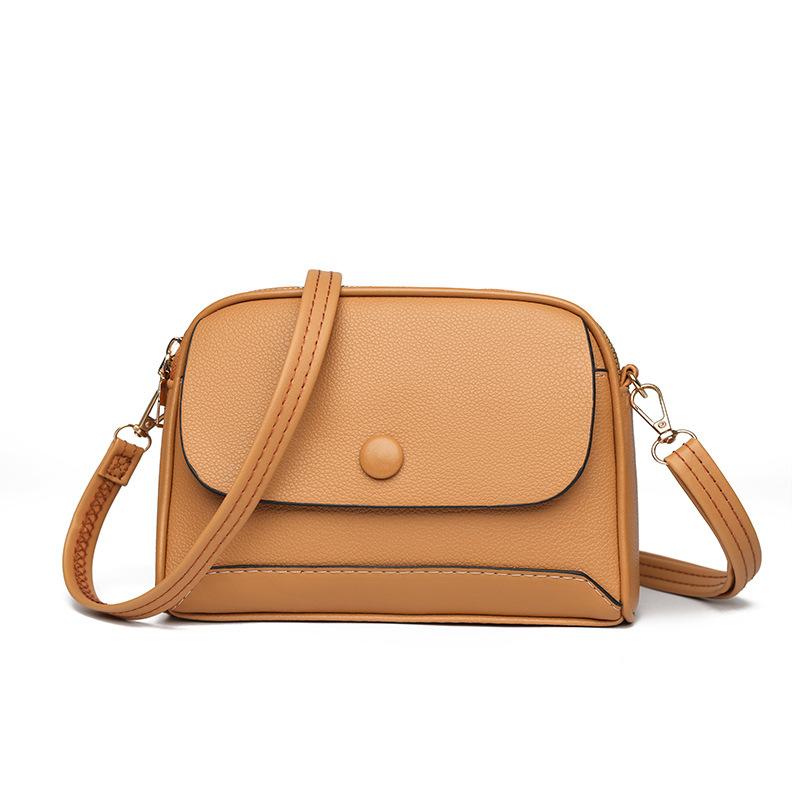 Trendy solid color covered crossbody bag, women's shoulder bag, mini small bag