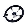 Non-directional 3 Spoke Marine Boat Steering Wheel Black Foam Grip Steering Wheel  Marine Use