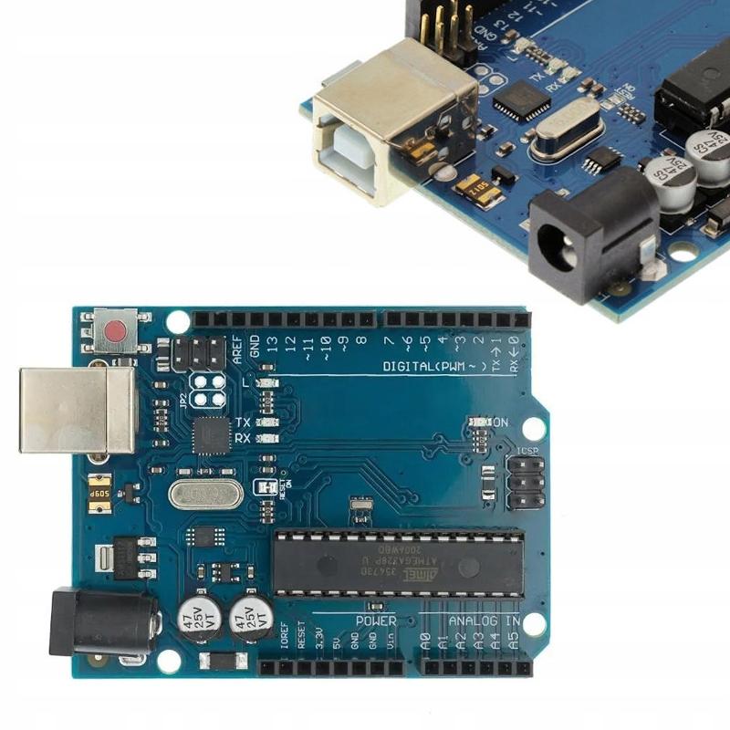 Rosfix Moduł ACS A2 ATMEGA328 AVR – Kompatybilny Z Arduino UNO R3 | Mikrokontroler ATMEGA328P-PU | Rezonator 16MHz