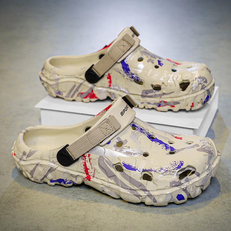 Plus Big Size 48 49 50 51 Summer Rubber Sandals Men Clogs Garden Shoes Zuecos Hombre Cholas Man Clog Beach Shoes Wide Foot