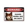 Vintage Warning Dog Metal Tin Sign  for American Creative Sheet Painting Animal Wall Decoration Made of Old Iron Signs 8x12 inch